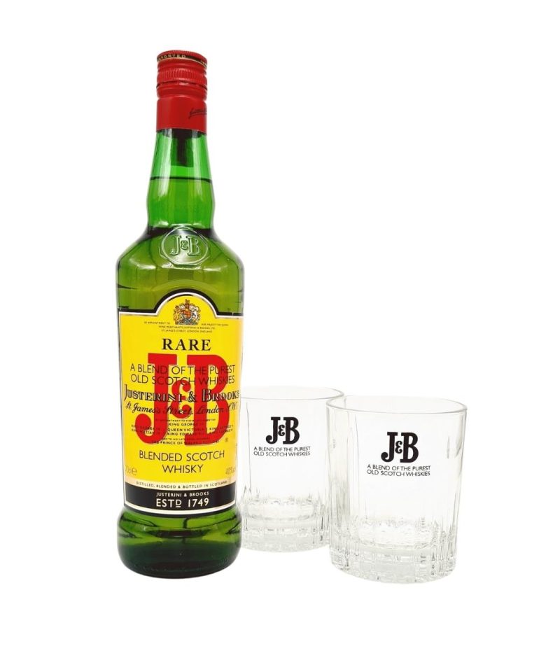 J&B Rare Whisky 0.7L+2 Pahare J&B Rare Whisky 0.7L+2 Pahare