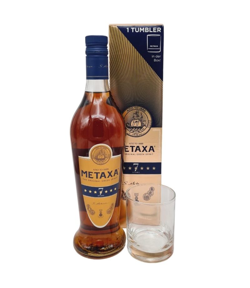 Metaxa 7* Brandy 0.7L+1 Pahar