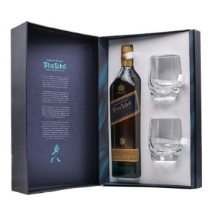 Johnnie Walker Blue Label Whisky 0.7L + 2 Pahare