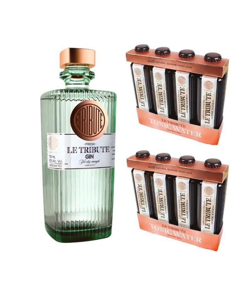 Le Tribute Gin 0.7L + 8 Tonic Water 0.2L