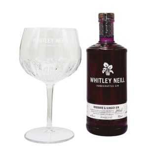 Whitley Neill Rhubarb & Ginger Gin 0.7L+1 Pahar