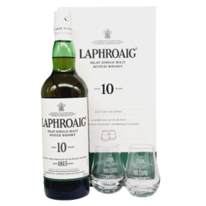 Laphroaig 10 Ani Whisky 0.7L + 2Pahare