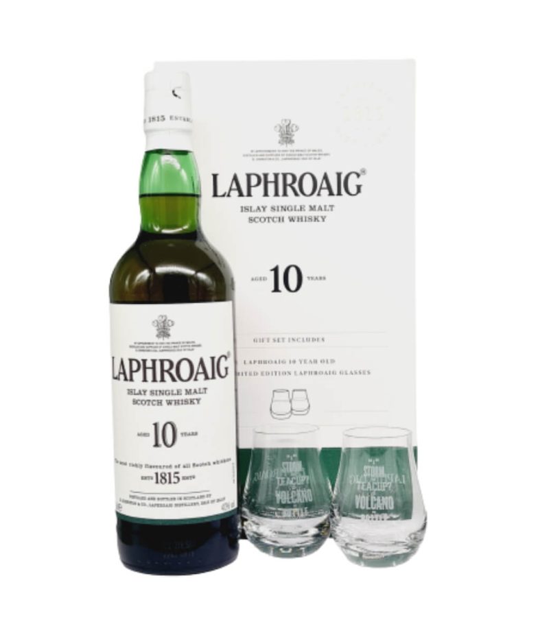 Laphroaig 10 Ani Whisky 0.7L + 2Pahare