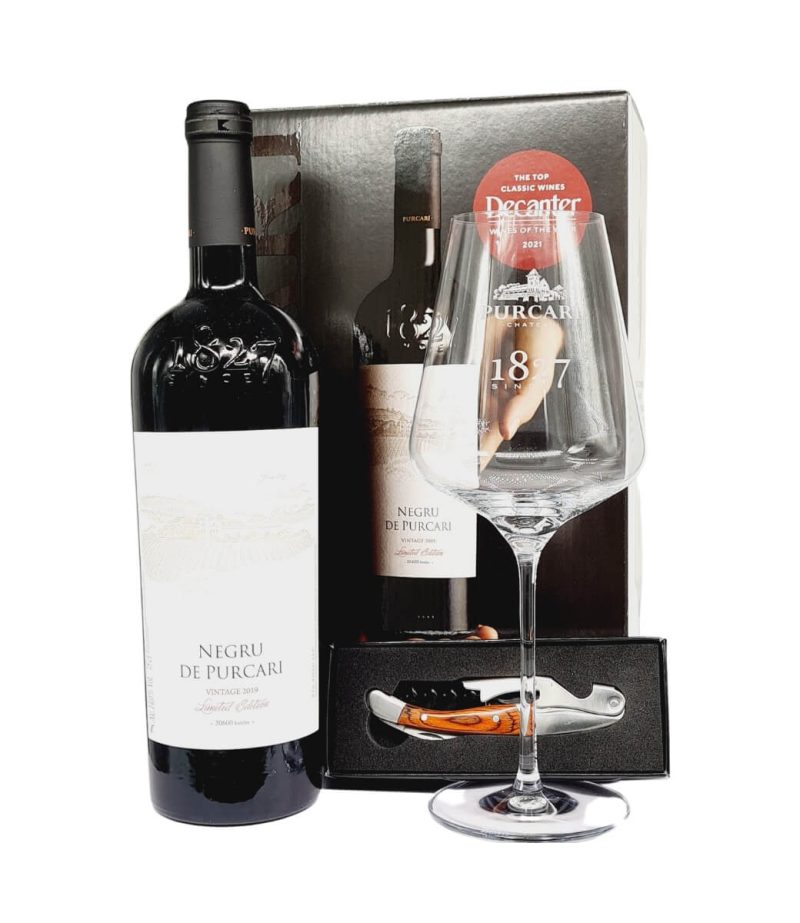 Purcari Negru de Purcari Vintage 2019 Rosu Sec 0.75L+1Pahar