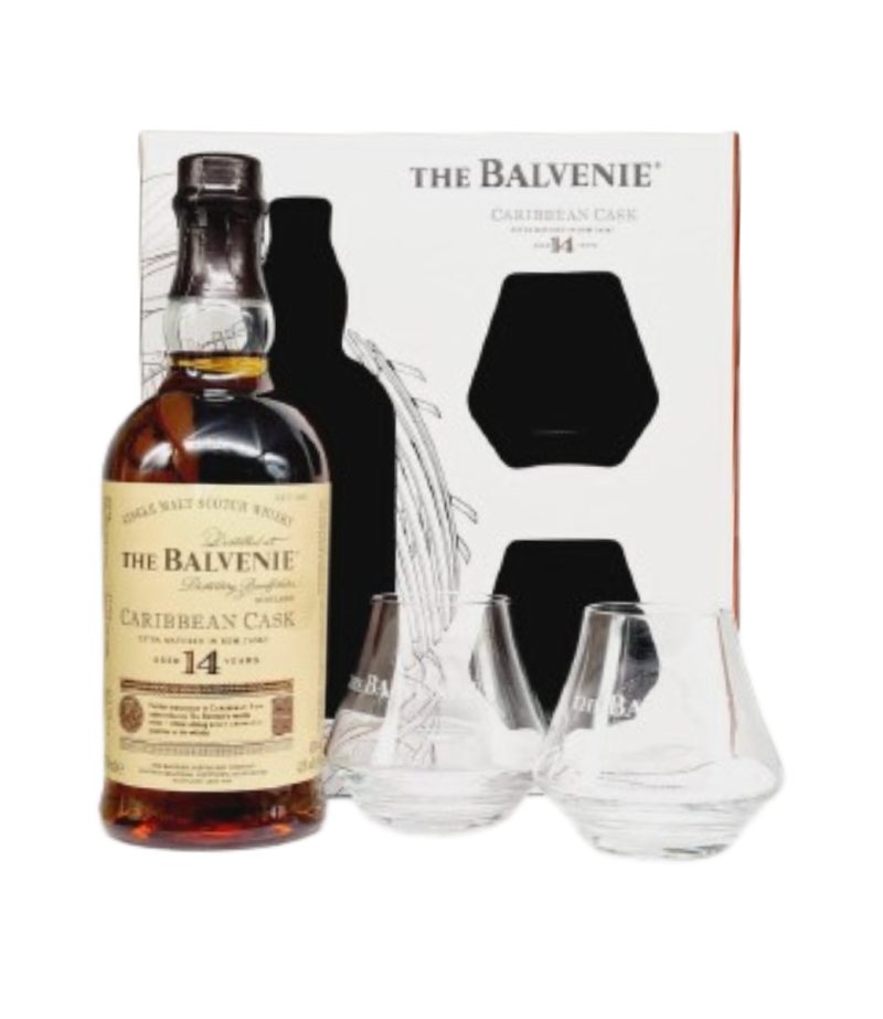 Balvenie 14 ani Caribbean Cask whisky + 2 pahare Balvenie 14 Ani Caribbean Cask Whisky + 2 pahare