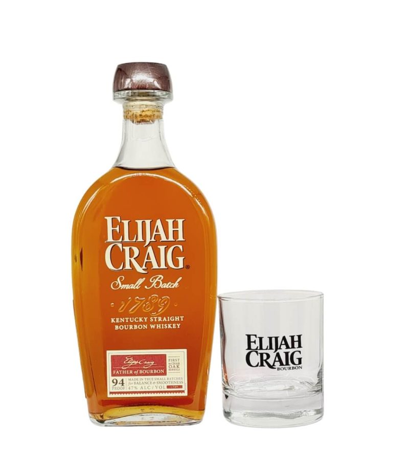Elijah Craig Small Batch Whiskey 0.7L + 1Pahar