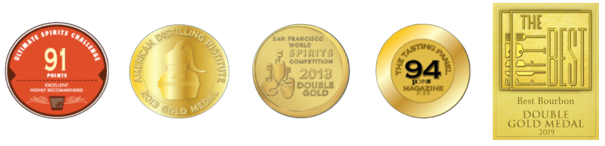 Ultimate Spirits Challenge 91 points / American Distilling Institute 2013 Gold / San Francisco World Spirits Competition 2013 Double Gold / The Tasting Panel 94 points / The Fifty Best Double Gold 2019 Ultimate Spirits Challenge 91 points American Distilling Institute 2013 Gold San Francisco World Spirits Competition 2013 Double Gold The Tasting Panel 94 points The Fifty Best Double Gold 2019