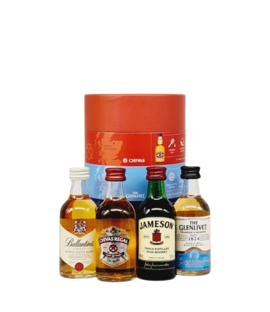 Set World Favorites Whiskies (Chivas 12 Ani, Glenlivet Founder's Reserve, Jameson Triple Distilled, Ballantine's) 4x0.05L