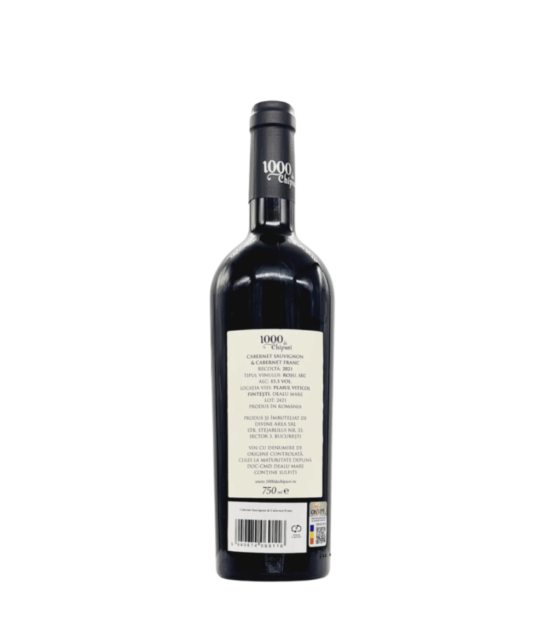 1000 de Chipuri Cabernet Sauvignon & Cabernet Franc Rosu Sec 0.75L