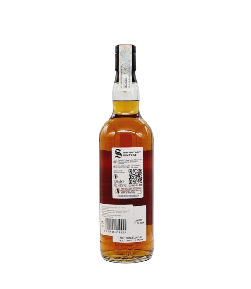 Signatory Vintage Craigellachie 16 Ani 2007 100 Proof Exceptional Whisky 0.7L
