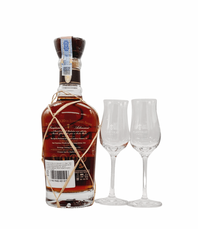 Planteray 20th Anniversary XO Rum 0.7L + 2 Pahare