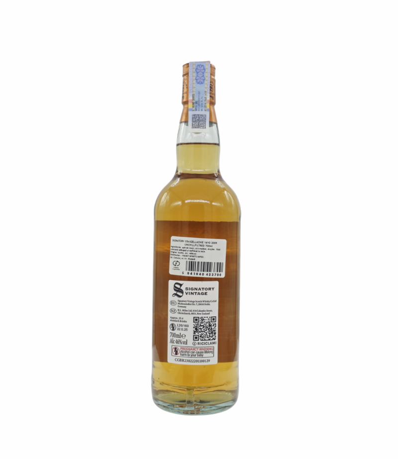 Signatory Craigellachie 16 Ani Vintage 2009 Unchillfiltered Whisky 0.7L