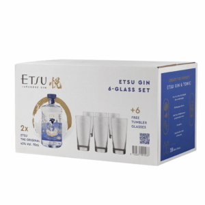 Pachet 2x Etsu Japanese Gin 0.7L + 6 Pahare